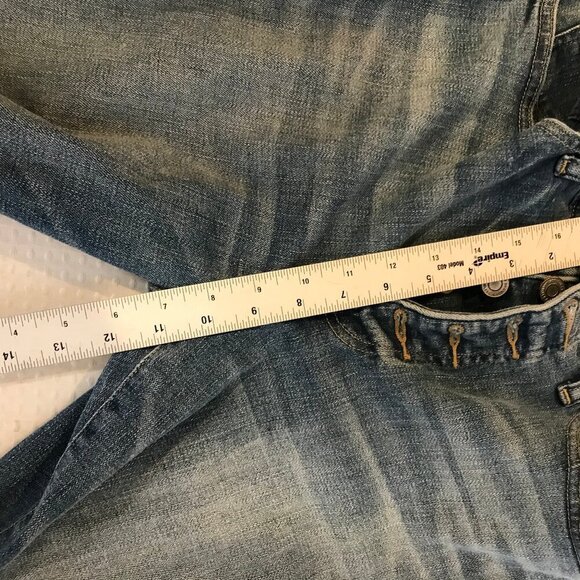 LUCKY BRAND WOMENS BUTTON FLY ANKLE CUT OFF JEANS SIZE 10 - Picture 7 of 8